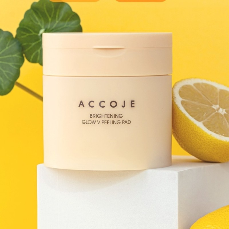 Επιθέματα Τόνερ για Λάμψη Accoje Brightening Glow V Peeling Pad Toner Pad 70pcs