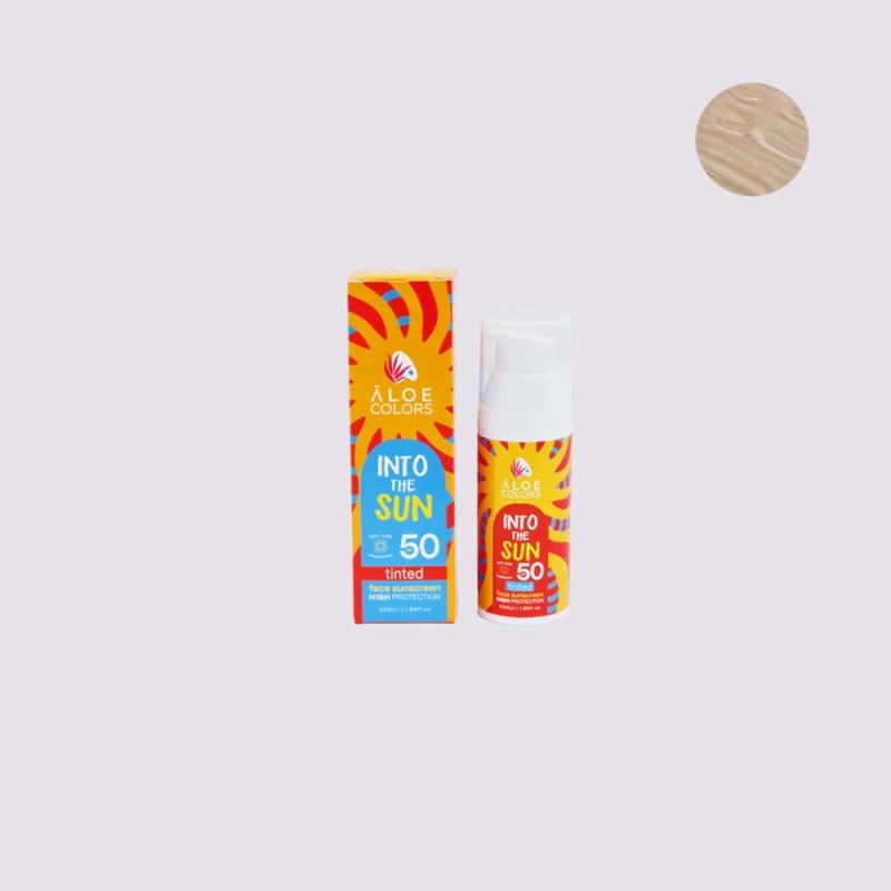 Αντηλιακή Κρέμα Προσώπου Aloe Colors Into The Sun Face Sunscreen spf50 Tinted 50ml Αντηλιακή Κρέμα Προσώπου Aloe Colors Into The Sun Face Sunscreen spf50 Tinted 50ml