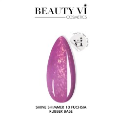 Rubber Base Shine Shimmer 10 Fuchsia Beauty VI 15ml