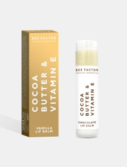 Lip Balm Vanilla με Βούτυρο Κακαό & Βιταμίνη Ε 5ml Bee Factor
