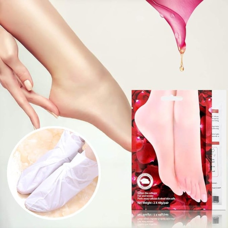 Μάσκα ποδιών για ενυδάτωση και απολέπιση Rose 40gr Μάσκα ποδιών για ενυδάτωση και απολέπιση Rose 40gr