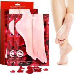 Μάσκα ποδιών για ενυδάτωση και απολέπιση Rose 40gr