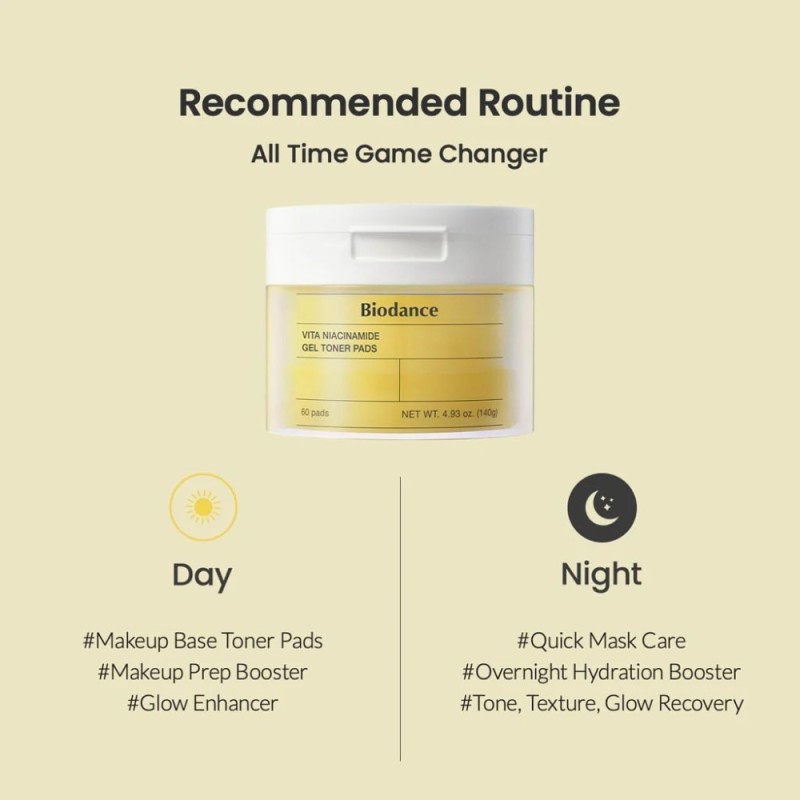 Επιθέματα Τόνερ για Φωτεινότητα Biodance Vita Niacinamide Gel Toner Pad 60pcs Επιθέματα Τόνερ για Φωτεινότητα Biodance Vita Niacinamide Gel Toner Pad 60pcs