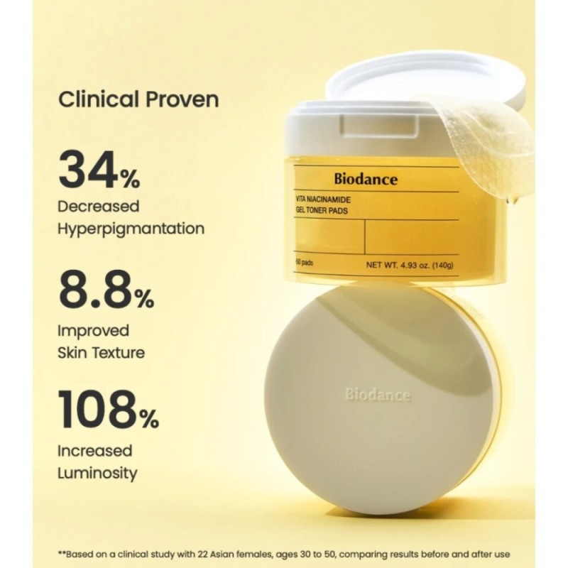 Επιθέματα Τόνερ για Φωτεινότητα Biodance Vita Niacinamide Gel Toner Pad 60pcs Επιθέματα Τόνερ για Φωτεινότητα Biodance Vita Niacinamide Gel Toner Pad 60pcs