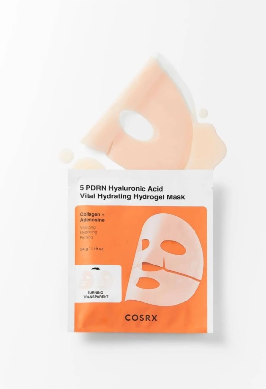 Αντιγηραντική Μάσκα Τζελ COSRX 5 PDRN Hyaluronic Acid Vital Hydrating Hydrogel Mask 34g