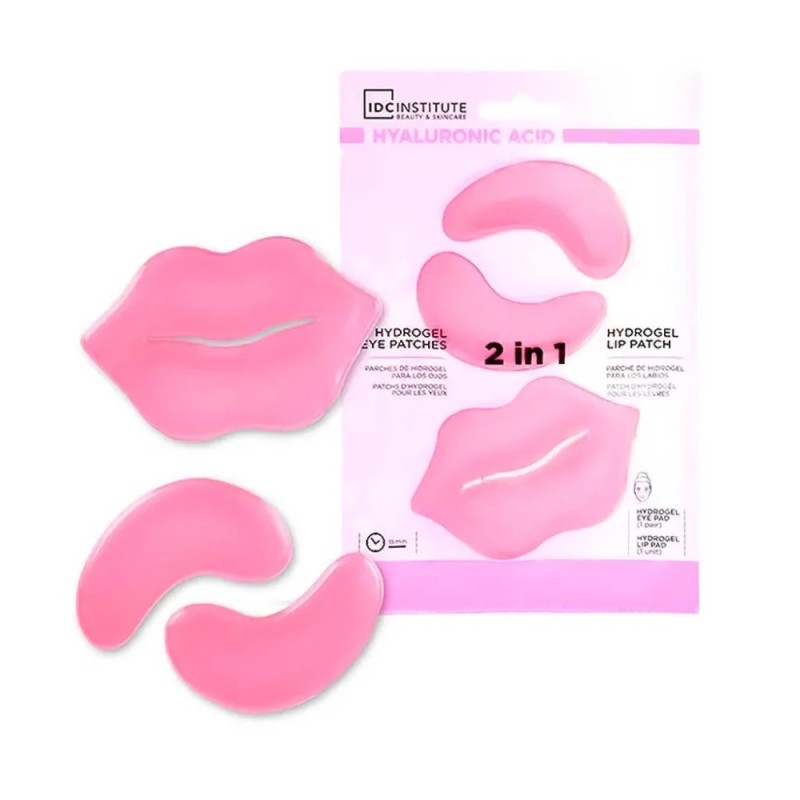 IDC  Επιθέματα Χειλιών & Ματιών με Υδατικό τζελ Hyaluronic Acid Hydrogel Lips & Eyes Patch Set 3pcs