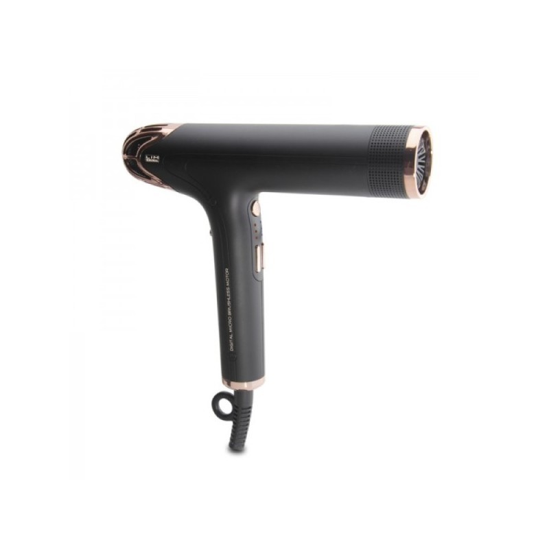 Επαγγελματικό Πιστολάκι Μαλλιών Με Φυσούνα Lim Hair DG Black-Rose Gold 2000Watt