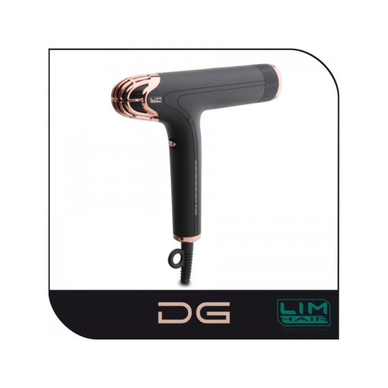Επαγγελματικό Πιστολάκι Μαλλιών Με Φυσούνα Lim Hair DG Black-Rose Gold 2000Watt