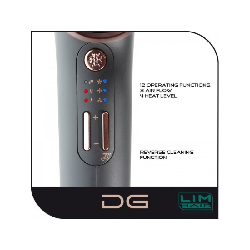 Επαγγελματικό Πιστολάκι Μαλλιών Με Φυσούνα Lim Hair DG Black-Rose Gold 2000Watt