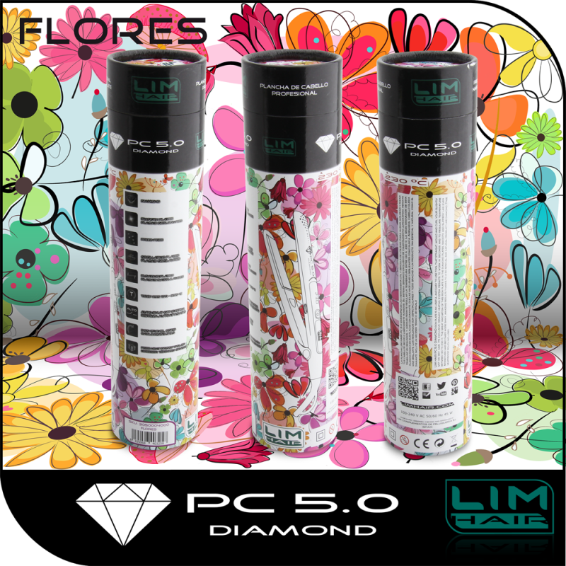 Ισιωτική Πρέσα Μαλλιών Lim Hair PC 5.0 Diamond Tropical 24mm 45 Watt