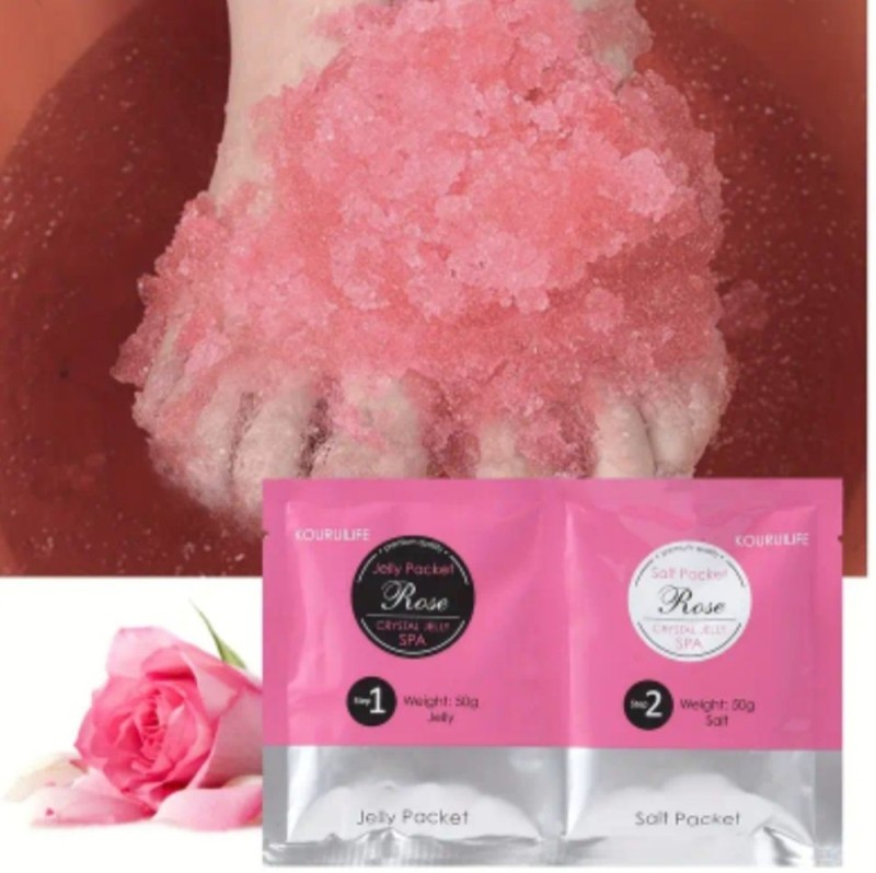 Σετ 2 Steps Crystal Jelly Pedicure Spa 50+50g Premium Quality Rose Σετ 2 Steps Crystal Jelly Pedicure Spa 50+50g Premium Quality Rose