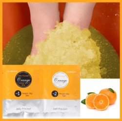 Σετ 2 Steps Crystal Jelly Pedicure Spa 50+50g Premium Quality Orange