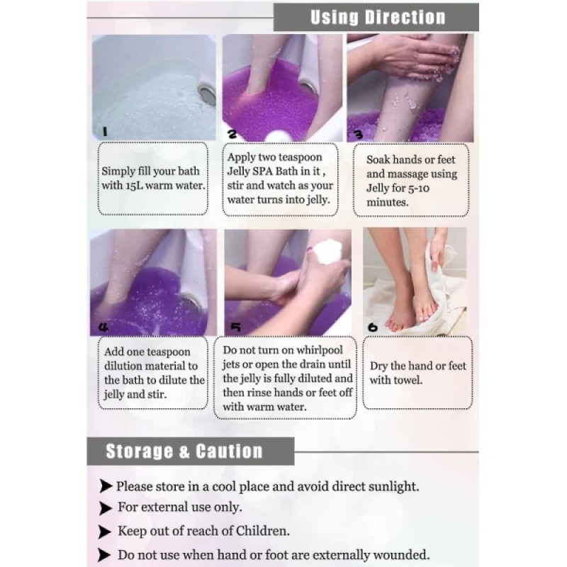 Σετ 2 Steps Hand & Foot Jelly Spa Bath Bathrani Lavender