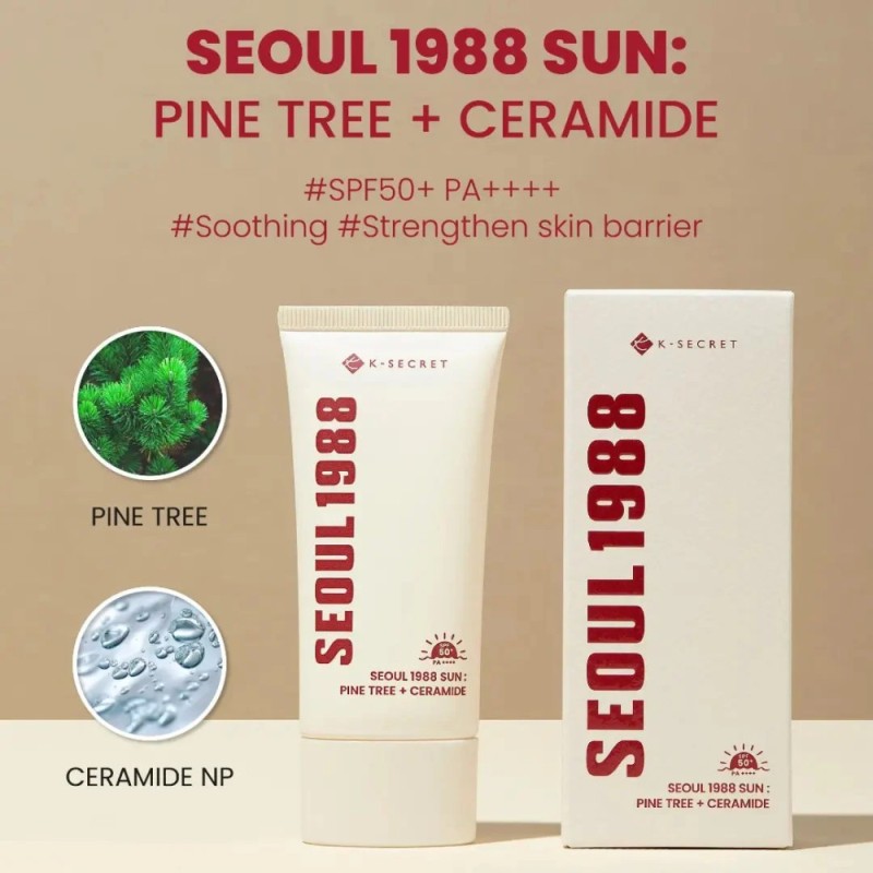 Αντηλιακή Κρέμα Προσώπου K-SECRET SEOUL 1988 Pine Tree + Ceramide SPF 50+ PA++++ Αντηλιακή Κρέμα Προσώπου K-SECRET SEOUL 1988 Pine Tree + Ceramide SPF 50+ PA++++