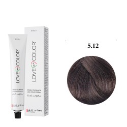 Love Me Color Βαφή μαλλιών 5.12 Καστανό Ανοιχτό Σαντρέ Ιριζέ - 100ml + Δώρο Οξυζενέ - 150ml