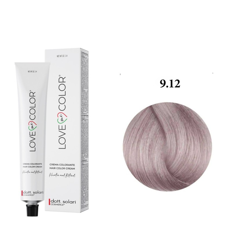 Love Me Color Βαφή μαλλιών 9.12 Πολύ Ανοιχτό Ξανθό Σαντρέ Ιριζέ - 100ml + Δώρο Οξυζενέ - 150ml Love Me Color Βαφή μαλλιών 9.12 Πολύ Ανοιχτό Ξανθό Σαντρέ Ιριζέ - 100ml + Δώρο Οξυζενέ - 150ml