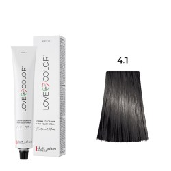 Love Me Color Βαφή μαλλιών 4.1 Καστανό Σκούρο Σαντρέ - 100ml + Δώρο Οξυζενέ 20vol - 150ml