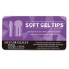 Soft Gel Tips Medium Square 550 Τεμάχια Soft Gel Tips Medium Square 550 Τεμάχια