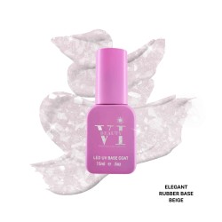 Rubber Base Elegant Pink Glitter & Flakes Beauty VI 15ml