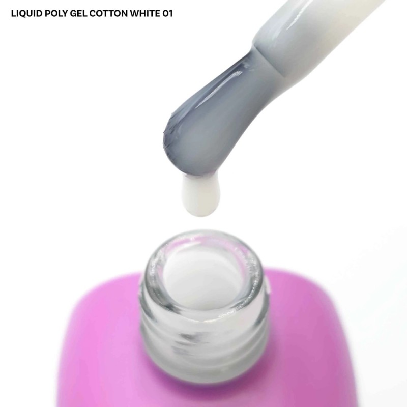 Liquid Poly Gel Beauty VI 01 Cotton White 15ml Liquid Poly Gel Beauty VI 01 Cotton White 15ml