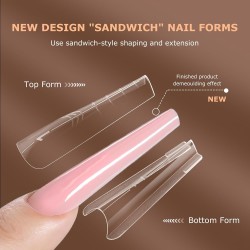 Sandwich Nails Dual Forms Νο#28 Στιλέτο 280τμχ