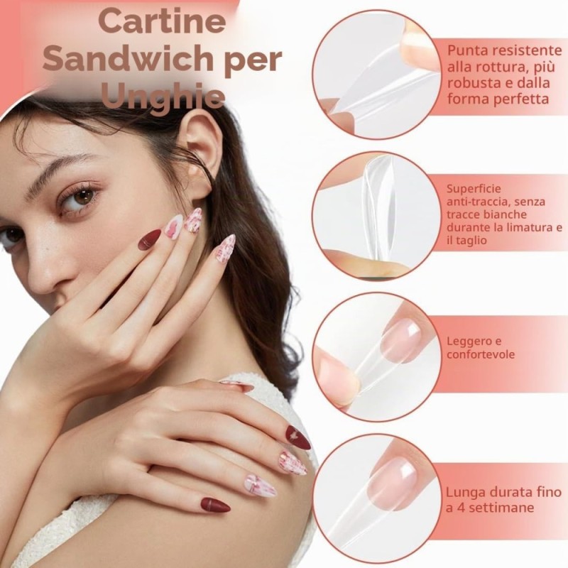 Nail Dual Forms Sandwich Oval 240pcs