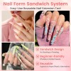 Sandwich Nail Dual Forms Coffin 240pcs