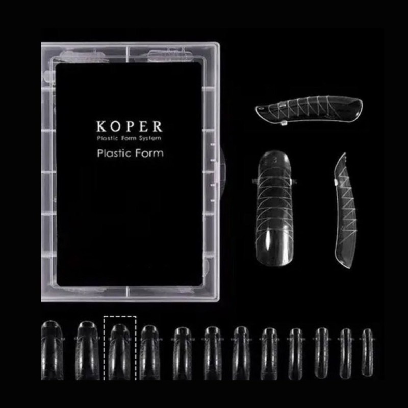 Koper Plastic Dual Forms Φόρμες Επιμήκυνσης Νυχιών No1 120τεμ