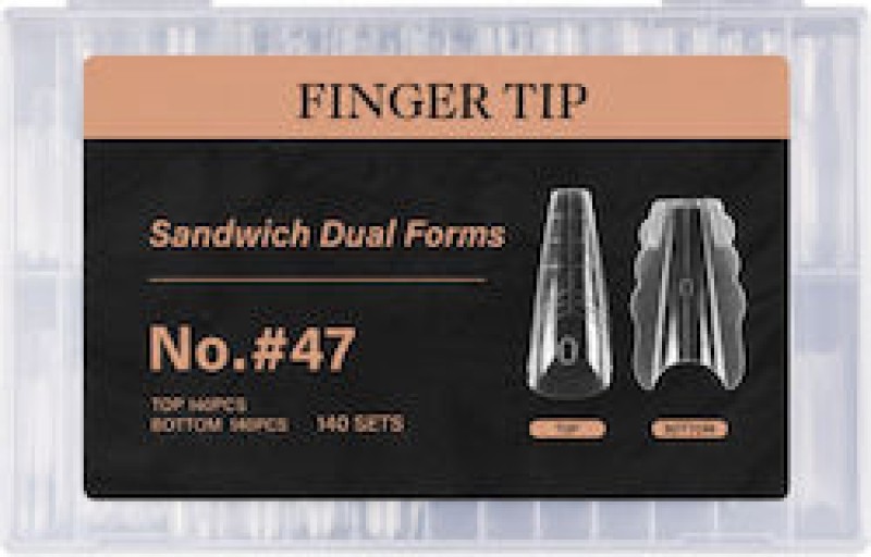 Sandwich Nails Dual Forms Νο#47 Coffin 280τμχ Sandwich Nails Dual Forms Νο#47 Coffin 280τμχ