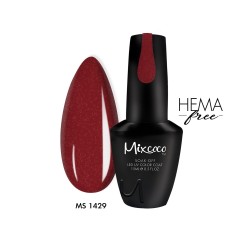 Ημιμόνιμο Βερνίκι Mixcoco MS-1429 15ml Shimmer Cinamon Red