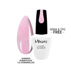 Shimmer Rubber Base Gel 122 Shimmerluxe Mixcoco 15ml