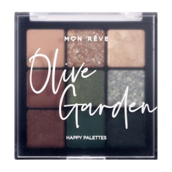 Παλέτα σκιών με 9 αποχρώσεις Olive Garden Happy Palettes 06 MON REVE 15gr