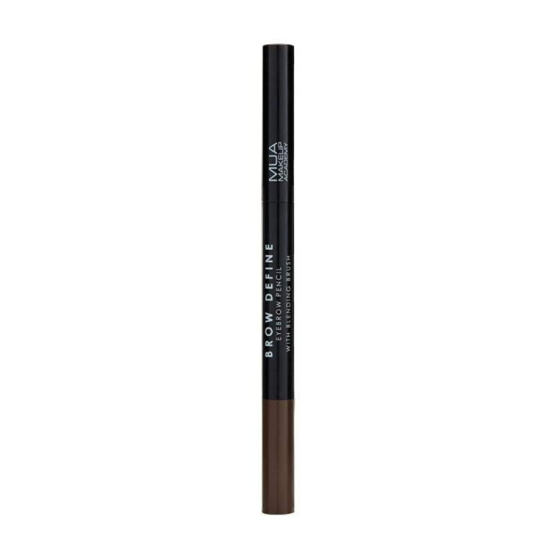 MUA Brow Define Eyebrow Pencil WIith Blending Brush- Dark Brown