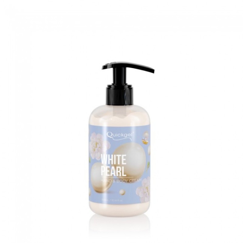 Ενυδατική κρέμα χεριών και σώματος Quickgel White Pearl - 300ml Ενυδατική κρέμα χεριών και σώματος Quickgel White Pearl - 300ml