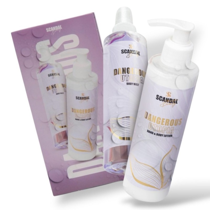 Σετ Περιποίησης Σώματος  “Dangerous Utopia” Scandal Beauty με Άρωμα Δροσιάς – Λοσιόν & Σπρέι (2x200ml)