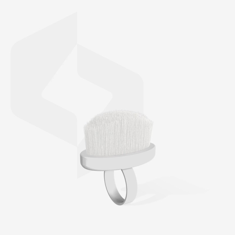 STALEKS EXPERT 03 Mini Μανικιούρ βούρτσα-δαχτυλίδι για τον καθαρισμό των νυχιών από σκόνη 10 τεμ