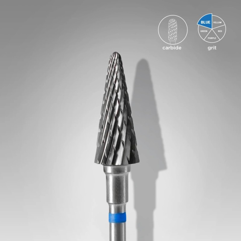 STALEKS EXPERT Φρέζα Καρβιδίου κώνος μπλε, διάμετρος 6 mm, ενεργό τμήμα 14 mm