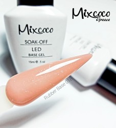 Rubber Base 18 Shimmer Cover Pink Βάση Καουτσούκ Mixcoco 15ml