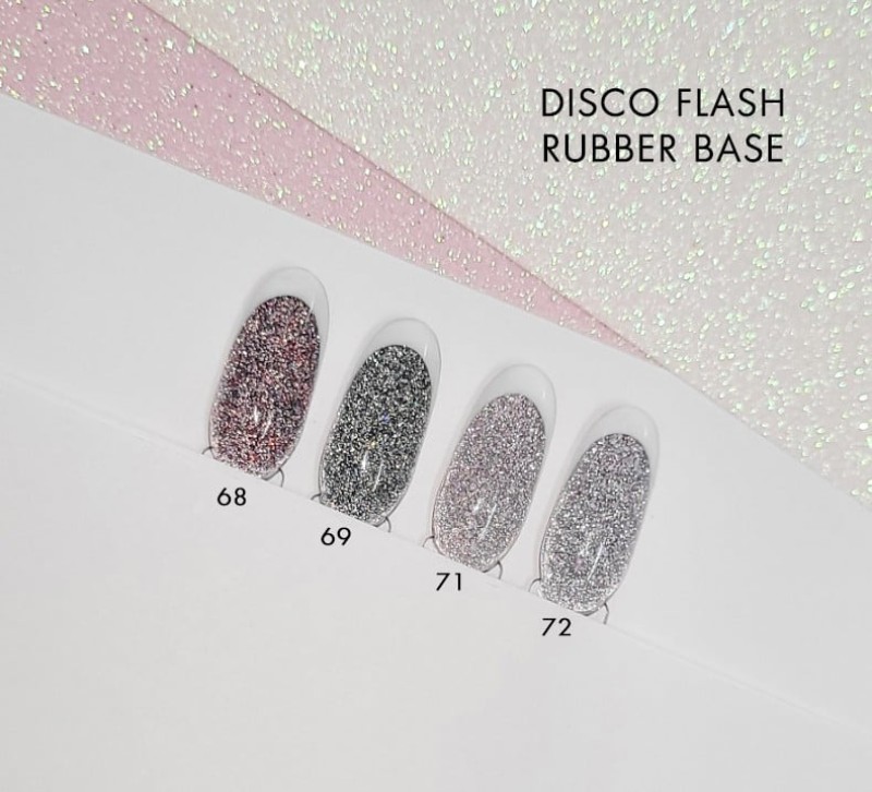 Disco Flash Glitter 68 Rubber Base Beauty VI 15ml