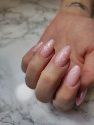 Rubber Base Elegant Pink Glitter & Flakes Beauty VI 15ml