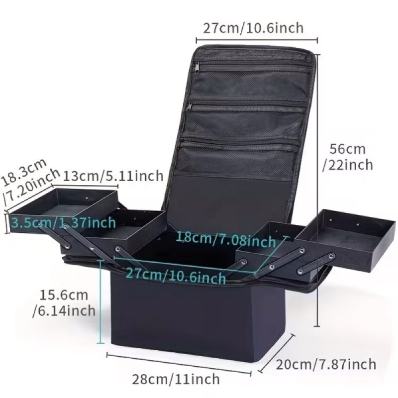 Επαγγελματικό Βαλιτσάκι Μεταφοράς Nail & Beauty Experts Μαύρο