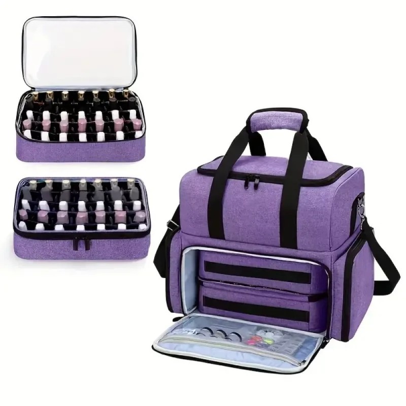 Επαγγελματικό Βαλιτσάκι Μεταφοράς Nail & Beauty Experts Μωβ