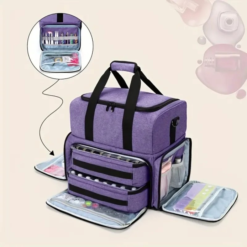 Επαγγελματικό Βαλιτσάκι Μεταφοράς Nail & Beauty Experts Μωβ