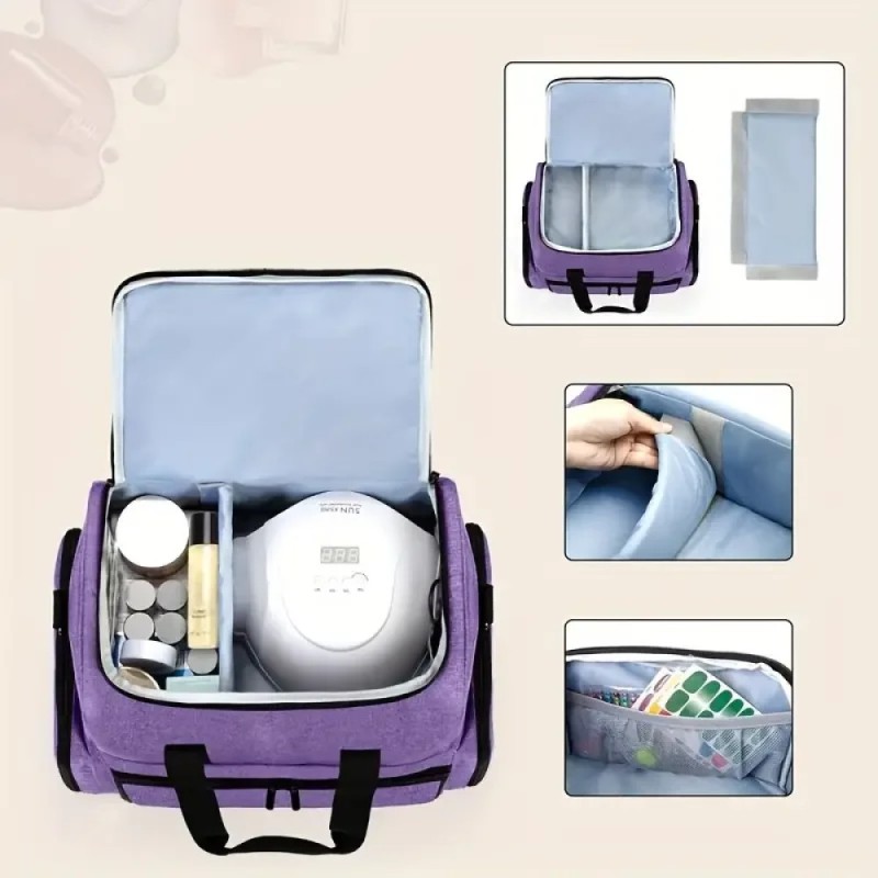 Επαγγελματικό Βαλιτσάκι Μεταφοράς Nail & Beauty Experts Μωβ