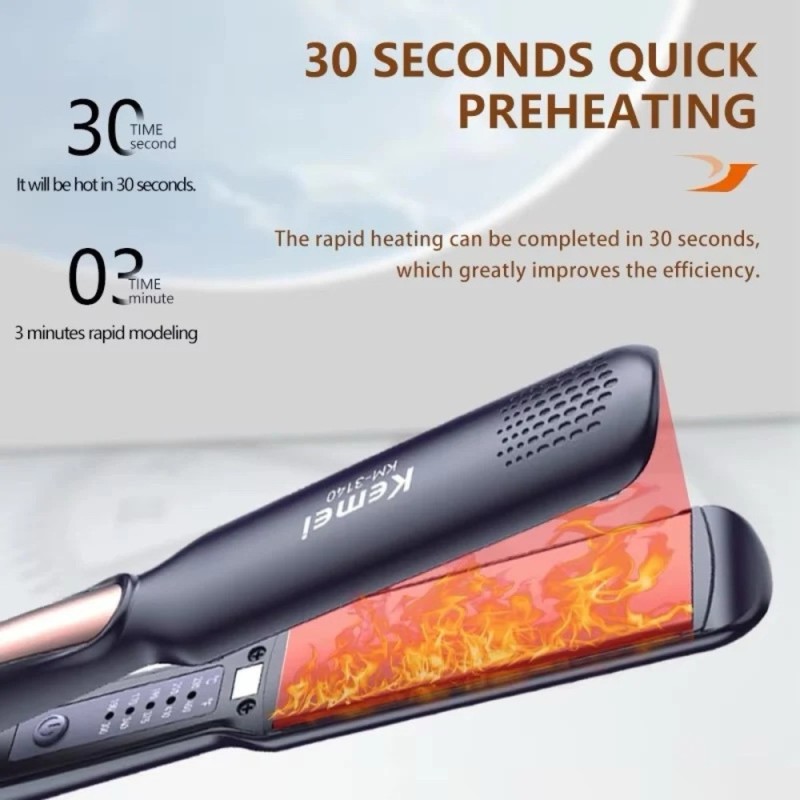 Πρέσα Μαλλιών με Κεραμικές Πλάκες Kemei KM-3140 40W
