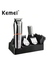 Σετ Επαναφορτιζόμενης Αδιάβροχης Κουρευτικής Μηχανής 11 ΣΕ 1 Kemei KM-5898