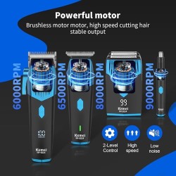 Επαγγελματικό Επαναφορτιζόμενο Σετ ξυρίσματος κουρέματος 4 τεμαχίων Kemei KM 8534 Επαγγελματικό Επαναφορτιζόμενο Σετ ξυρίσματος κουρέματος 4 τεμαχίων Kemei KM 8534