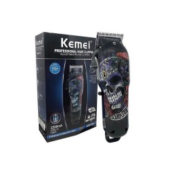 Kemei Επαγγελματική Επαναφορτιζόμενη Κουρευτική Μηχανή Μαύρη KM-735
