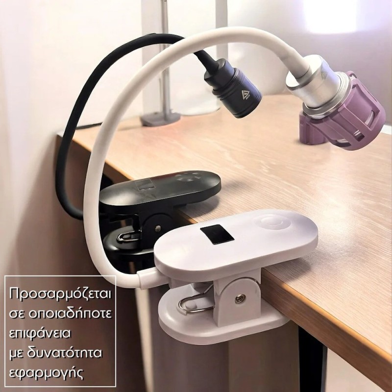 UV Curing Lamp Telescopic Επαναφορτιζόμενη με Οθόνη led Black