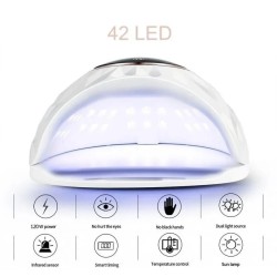 Επαγγελματικό Φουρνάκι Νυχιών T3 120Watt UV-LED Ασήμι